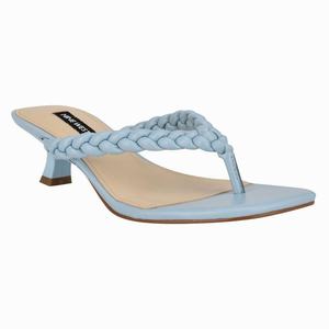 Nine West Meka Thong Heeled Sandals - Light Blue - Ireland (CS9748256)